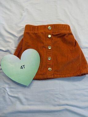 Isaac Mizrahi Orange Corduroy Mini Skirt. Size 7/8